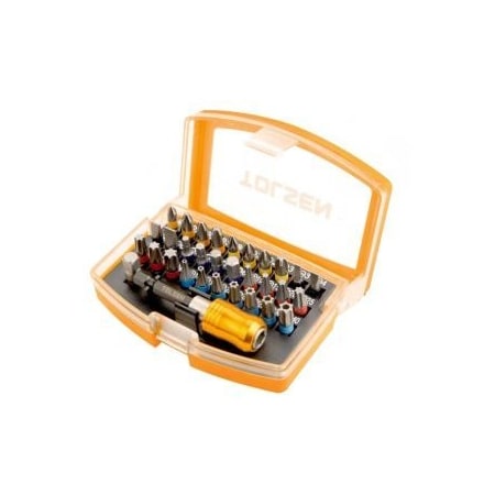Tolsen 32pc Screwdriver Set: SL-3, SL-4, SL-5, SL-6; Hex 3mm, 4mm, 5mm, 6mm; PZ1, PZ2, PZ3; PH1, PH2, PH3 20370